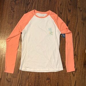 Huk White and Orange Swim Coverup